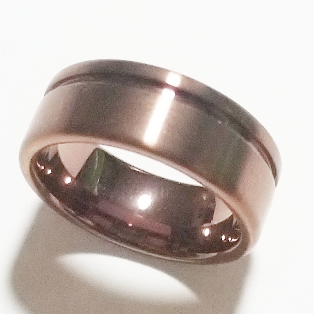 Stainless Steel Bronze Plated Wedding Band